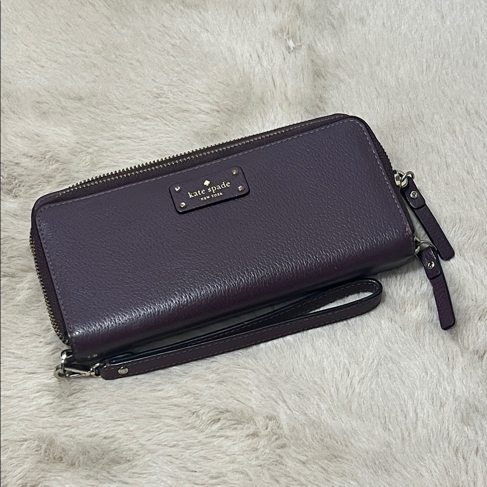 Kate Spade Dark Purple Leather Wallet